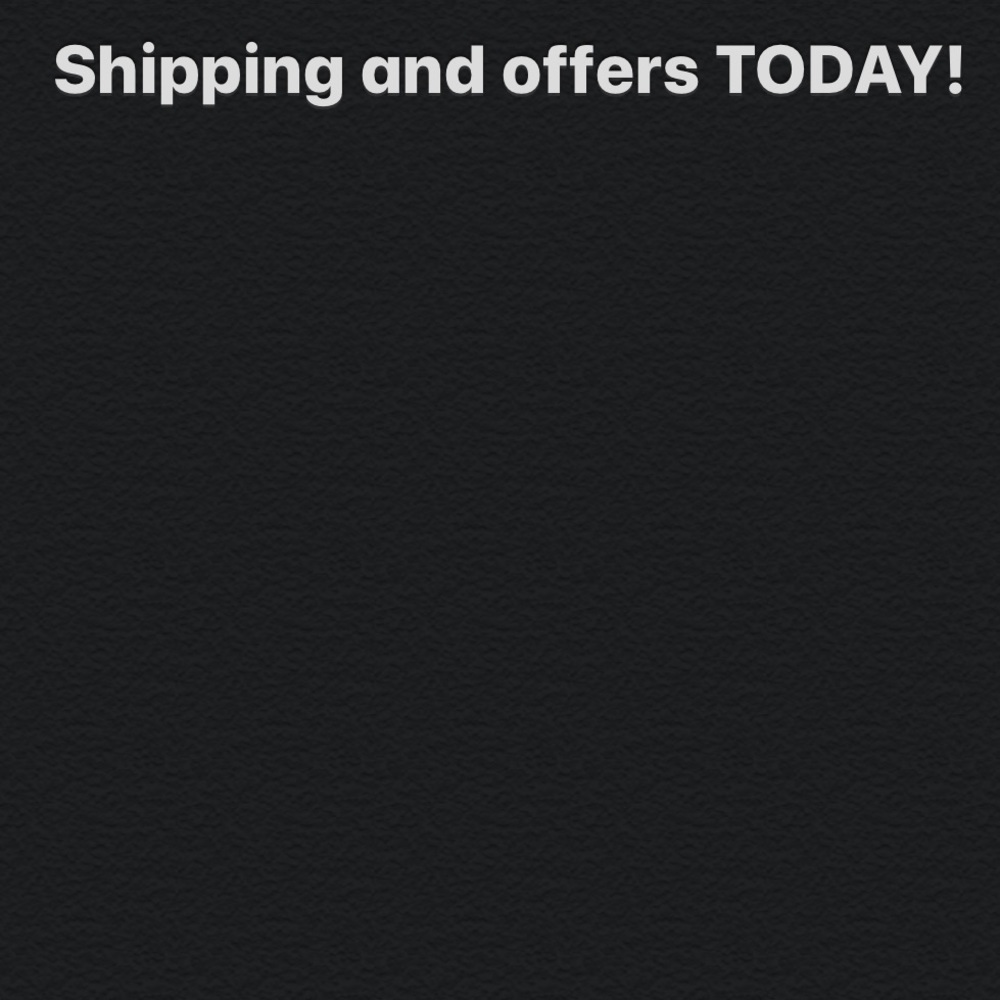 Shipping and offers accepted today!